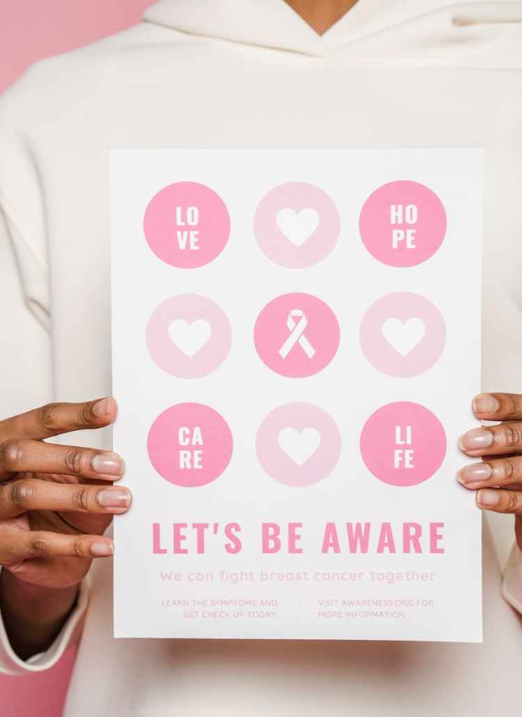 person holding a poster