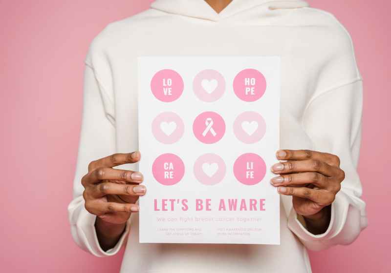 person holding a poster