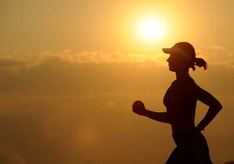 woman girl silhouette jogger