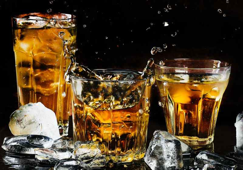 three cocktail drinks