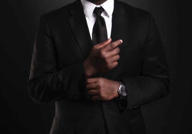 man wearing suit
