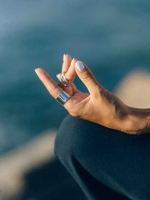 close up shot of a person meditating