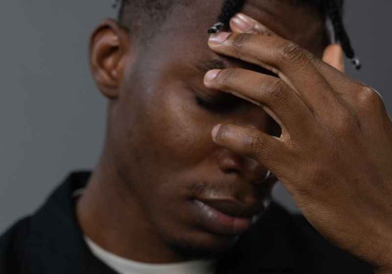 close up photo of stressed man