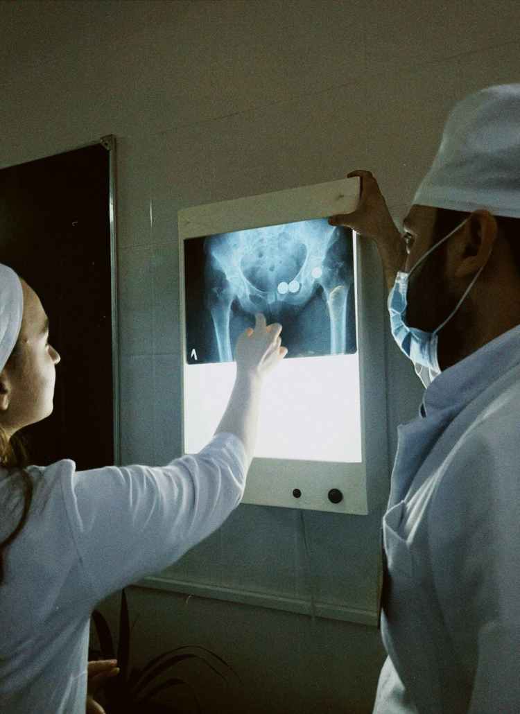 doctors examining an x ray