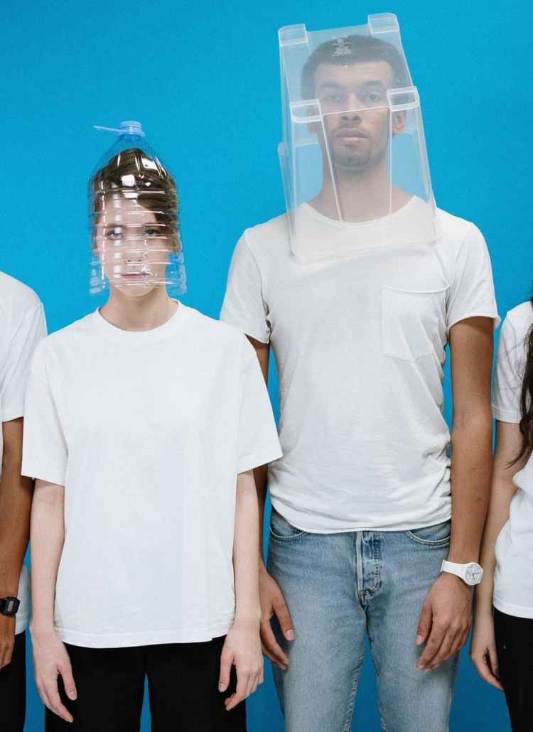 people wearing diy masks