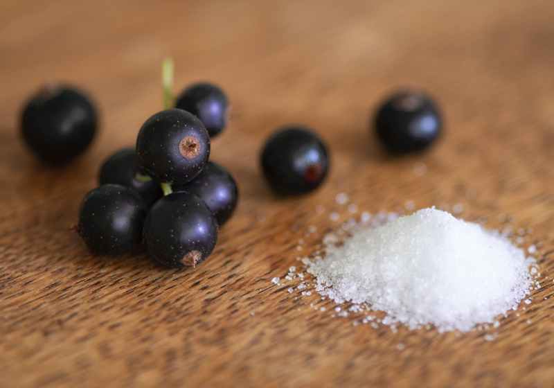 black berries near salt