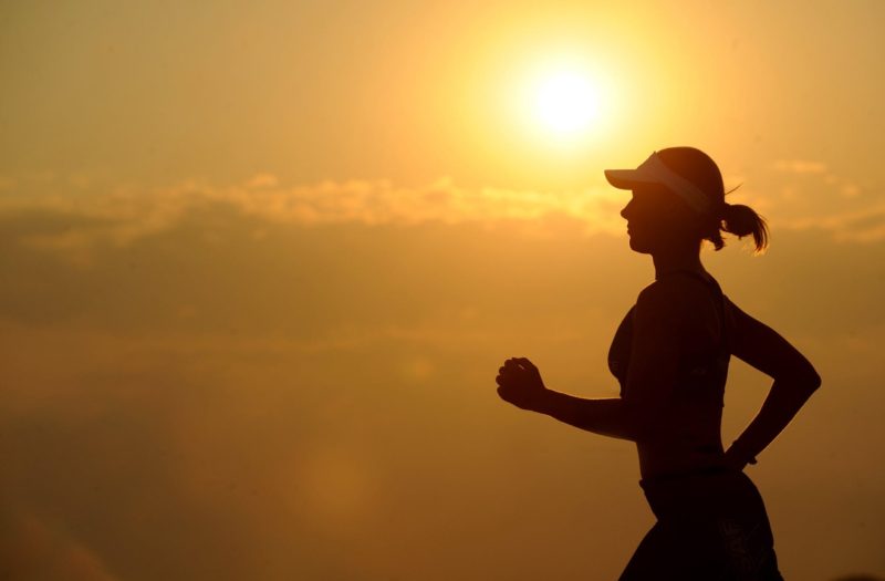 woman girl silhouette jogger